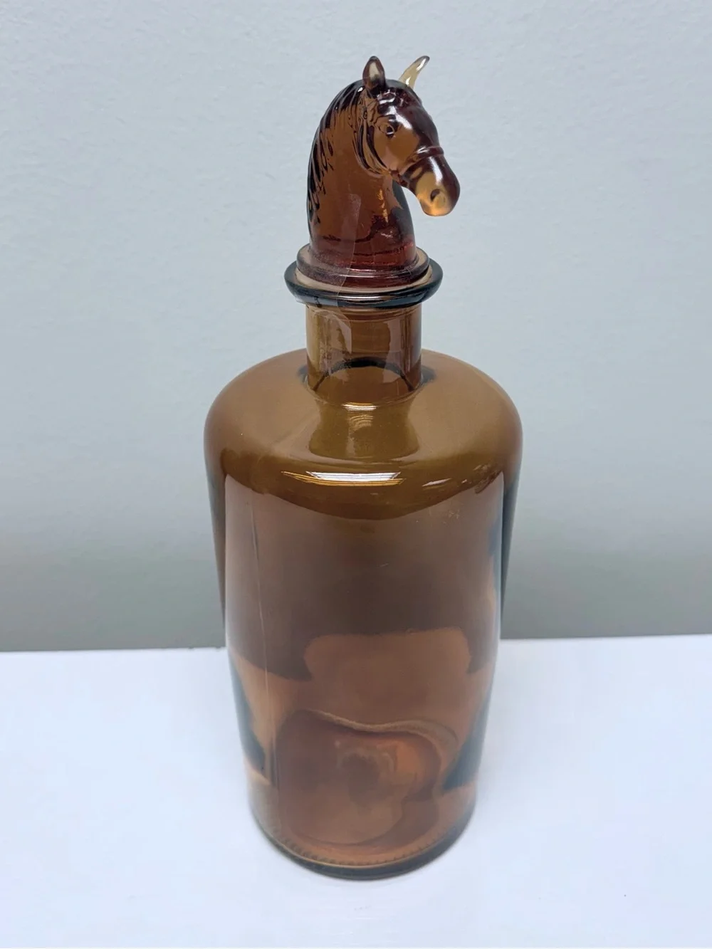 New! Amber Glass Decanter with Horse Head Stopper by Target Bullseye Playground